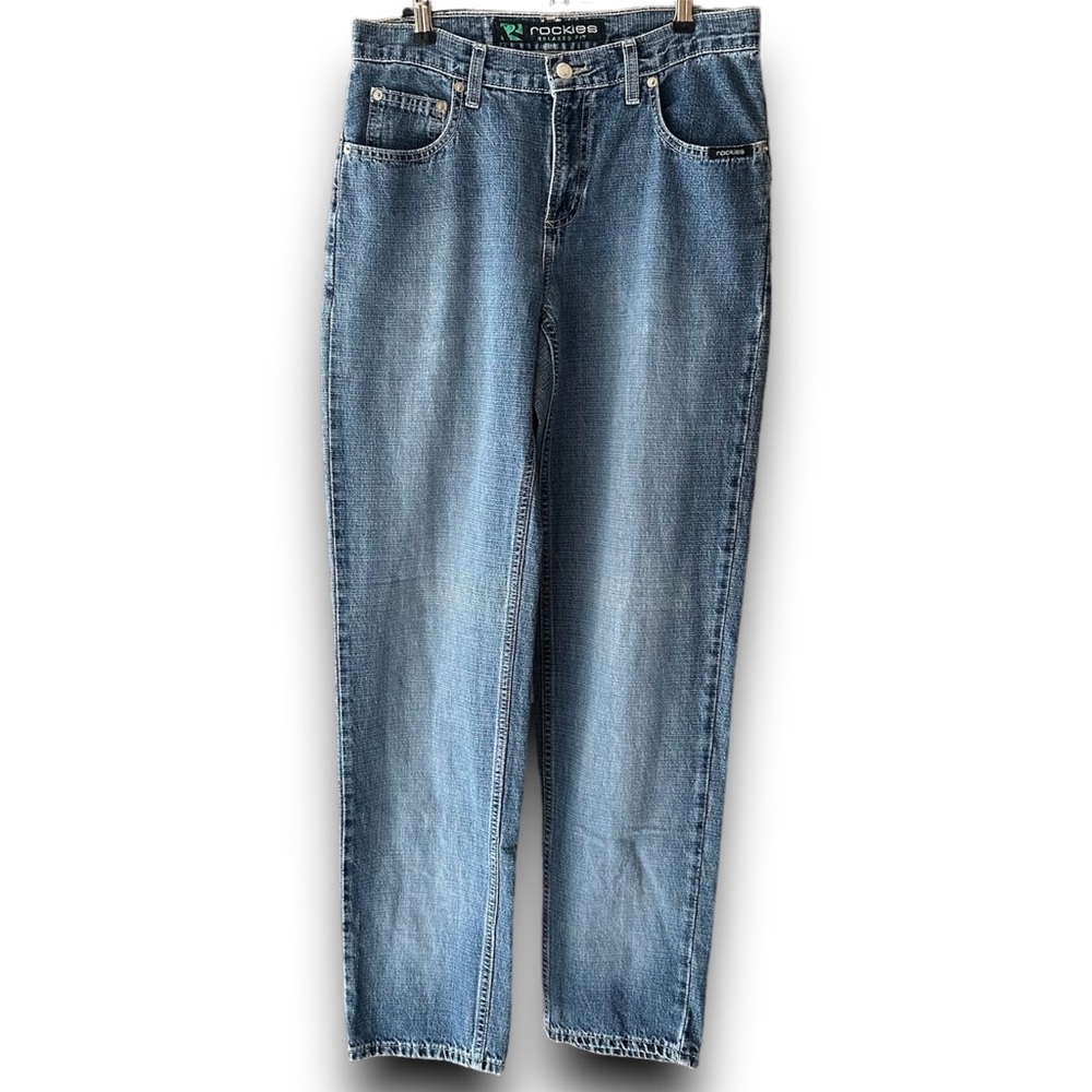 🍓 5 FOR $40 90s Rockies relaxed fit high rise straight leg denim jeans 31” waist - Picture 3 of 6